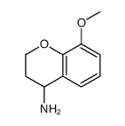 8-METHOXY-3,4-DIHYDRO-2H-1-BENZOPYRAN-4-AMINE结构式