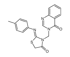 2-(4-methylphenyl)imino-3-[(4-oxoquinazolin-3-yl)methyl]-1,3-thiazolidin-4-one Structure