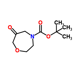4-叔丁氧羰基-6-氧代-1,4-氧氮杂庚环结构式