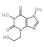 3-(2-hydroxyethyl)-1,7-dimethyl-purine-2,6-dione structure