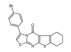 3-p-Bromophenyl-6,7,8,9-tetrahydro<1>benzothieno<2,3-d>thiazolo<3,2-a>pyrimidin-5(H)-one结构式