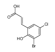 3-BROMO-5-CHLORO-2-HYDROXYCINNAMIC ACID结构式