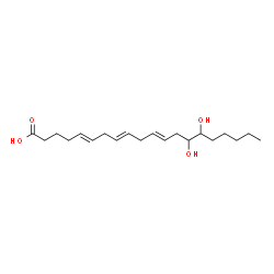 (5E,8E,11E)-14,15-dihydroxyicosa-5,8,11-trienoic acid structure