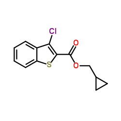 Cyclopropylmethyl 3-chloro-1-benzothiophene-2-carboxylate Structure