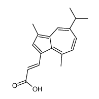 (2E)-3-(5-isopropyl-3,8-dimethylazulen-1-yl)acrylic acid结构式
