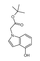 tert-butyl 2-(4-hydroxyindol-1-yl)acetate结构式