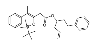 (Z)-3-(tert-Butyl-dimethyl-silanyloxy)-4-phenyl-pent-3-enoic acid 1-phenethyl-but-3-enyl ester结构式