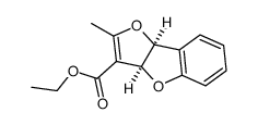 ethyl (3aS,8bS)-2-methyl-3a,8b-dihydrofuro[3,2-b]benzofuran-3-carboxylate结构式