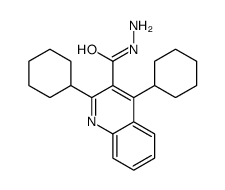 2,4-dicyclohexylquinoline-3-carbohydrazide Structure