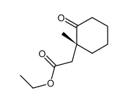 ethyl 2-[(1R)-1-methyl-2-oxocyclohexyl]acetate结构式