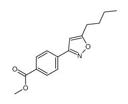 methyl 4-(5-butyl-1,2-oxazol-3-yl)benzoate结构式