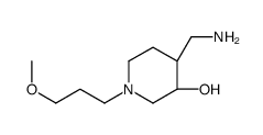 (3S,4S)-4-(aminomethyl)-1-(3-methoxypropyl)piperidin-3-ol结构式