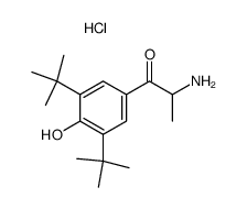 4-(2-aminopropionyl)-2,6-di-tert-butylphenol hydrochloride结构式
