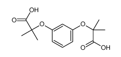 2-[3-(2-carboxypropan-2-yloxy)phenoxy]-2-methylpropanoic acid结构式