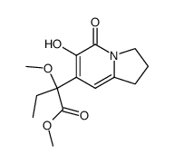 2-(6-hydroxy-5-oxo-1,2,3,5-tetrahydro-indolizin-7-yl)-2-methoxybutyric acid methyl ester结构式