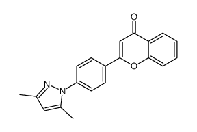 2-[4-(3,5-dimethylpyrazol-1-yl)phenyl]chromen-4-one结构式