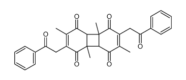 2,4a,6,8a-tetramethyl-3,7-bis(2-oxo-2-phenylethyl)-4a,4b,8a,8b-tetrahydrobiphenylene-1,4,5,8-tetraone结构式