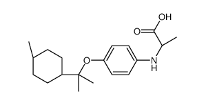 (2S)-2-[4-[2-(4-methylcyclohexyl)propan-2-yloxy]anilino]propanoic acid Structure