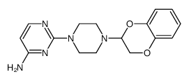 [1-(1,4-benzodioxan-2-yl)-4-(4-aminopyrimidin-2-yl)]piperazine Structure