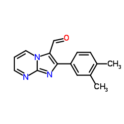 2-(3,4-Dimethylphenyl)imidazo[1,2-a]pyrimidine-3-carbaldehyde结构式