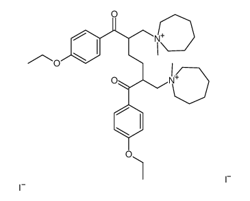 1,6-bis(4-ethoxyphenyl)-2,5-bis[(1-methylazepan-1-ium-1-yl)methyl]hexane-1,6-dione,diiodide Structure