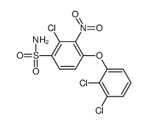 2-chloro-4-(2,3-dichlorophenoxy)-3-nitrobenzenesulfonamide结构式