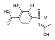 4-(acetylsulfamoyl)-2-amino-3-chlorobenzoic acid结构式