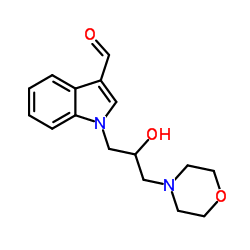 1-[2-Hydroxy-3-(4-morpholinyl)propyl]-1H-indole-3-carbaldehyde Structure