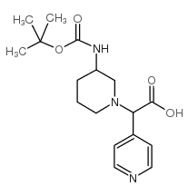 (3-Boc-氨基-1-哌啶)-吡啶-4-乙酸结构式