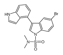 5-bromo-3-(1H-indol-4-yl)-N,N-dimethylindole-1-sulfonamide结构式