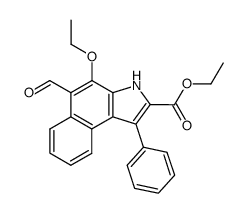 ethyl 4-ethoxy-5-formyl-1-phenyl-3H-benzindole-2-carboxylate Structure
