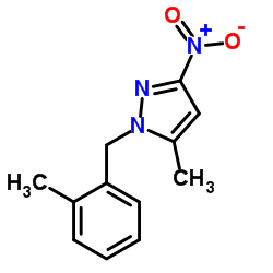 5-METHYL-1-(2-METHYL-BENZYL)-3-NITRO-1H-PYRAZOLE Structure