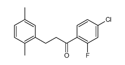 4'-CHLORO-3-(2,5-DIMETHYLPHENYL)-2'-FLUOROPROPIOPHENONE结构式