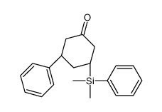(3S,5S)-3-[dimethyl(phenyl)silyl]-5-phenylcyclohexan-1-one Structure