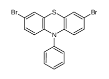 3,7-Dibromo-10-phenyl-10H-phenothiazine Structure