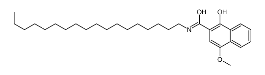 1-hydroxy-4-methoxy-N-octadecylnaphthalene-2-carboxamide结构式