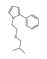 1-[2-(2-methylpropylsulfanyl)ethyl]-2-phenylpyrrole结构式
