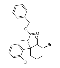 (E)-6-Bromo-2-(o-chlorophenyl)-2-((benzyloxycarbonyl)methylamino)cyclohexanone Structure