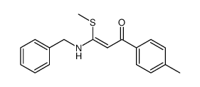 (Z)-3-Benzylamino-3-methylsulfanyl-1-p-tolyl-propenone Structure