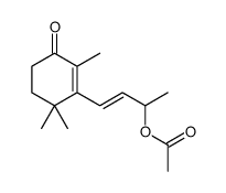 4-(2,6,6-trimethyl-3-oxocyclohexen-1-yl)but-3-en-2-yl acetate结构式