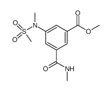 methyl 3-[(methylamino)carbonyl]-5-[methyl(methylsulfonyl)amino]benzoate结构式