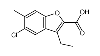 5-chloro-3-ethyl-6-methyl-benzofuran-2-carboxylic acid Structure