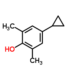 4-Cyclopropyl-2,6-dimethylphenol结构式