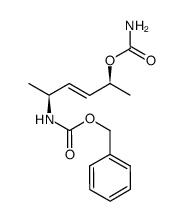 carbamic acid 4-benzyloxycarbonylamino-1-methyl-pent-2-enyl ester结构式