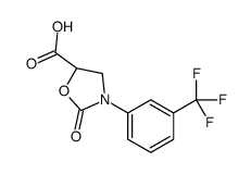 (5S)-2-oxo-3-[3-(trifluoromethyl)phenyl]-1,3-oxazolidine-5-carboxylic acid结构式