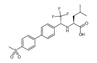 (S)-4-methyl-2-[(R)-2,2,2-trifluoro-1-(4'-methanesulfonyl-biphenyl-4-yl)-ethylamino]-pentanoic acid Structure