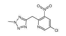 5-chloro-2-[(2-methyltetrazol-5-yl)methyl]-3-nitropyridine Structure