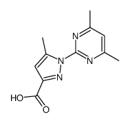 1-(4,6-dimethylpyrimidin-2-yl)-5-methylpyrazole-3-carboxylic acid Structure
