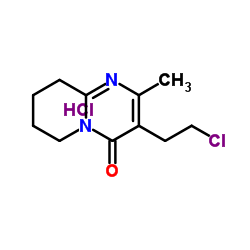 3-(2-Chloroethyl)-2-methyl-6,7,8,9-tetrahydro-4H-pyrido[1,2-a]pyrimidin-4-one hydrochloride Structure