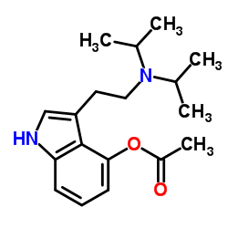 3-[2-(Diisopropylamino)ethyl]-1H-indol-4-yl acetate Structure